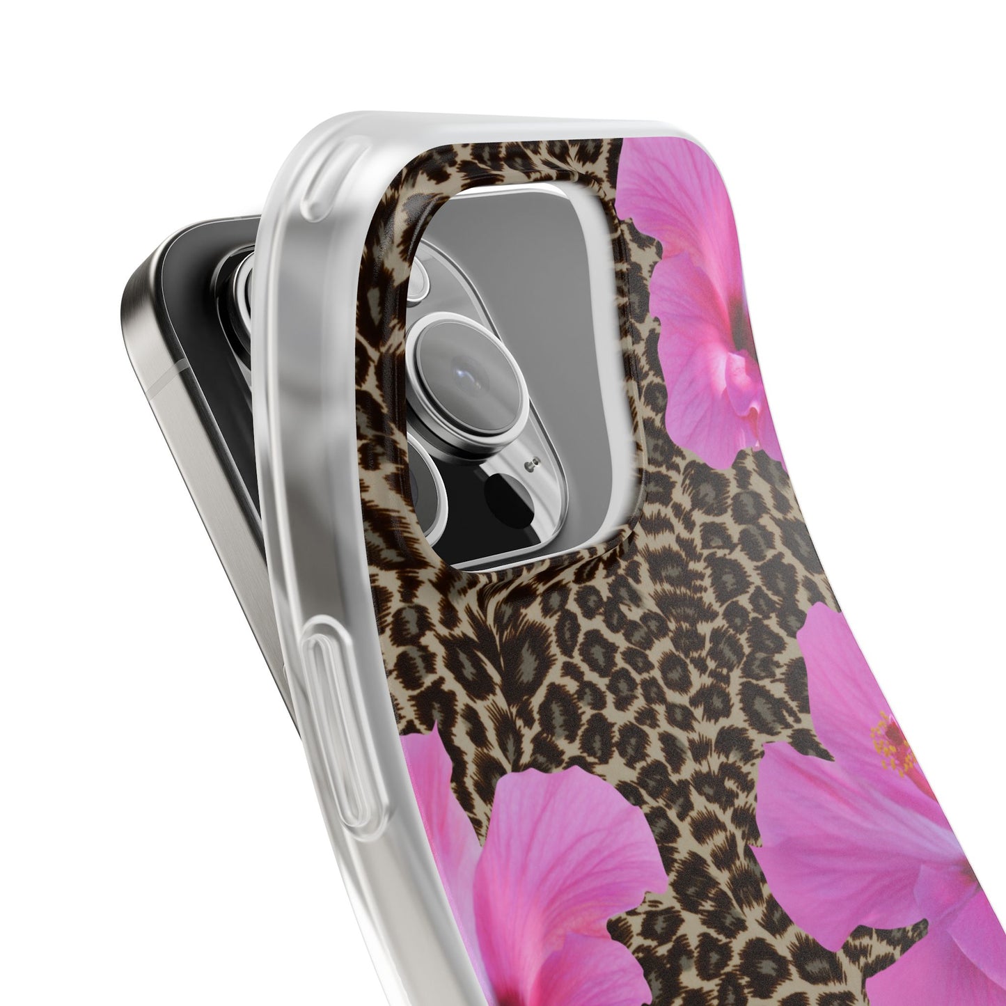 Hibiscus Leopard Print Flexi Phone Case