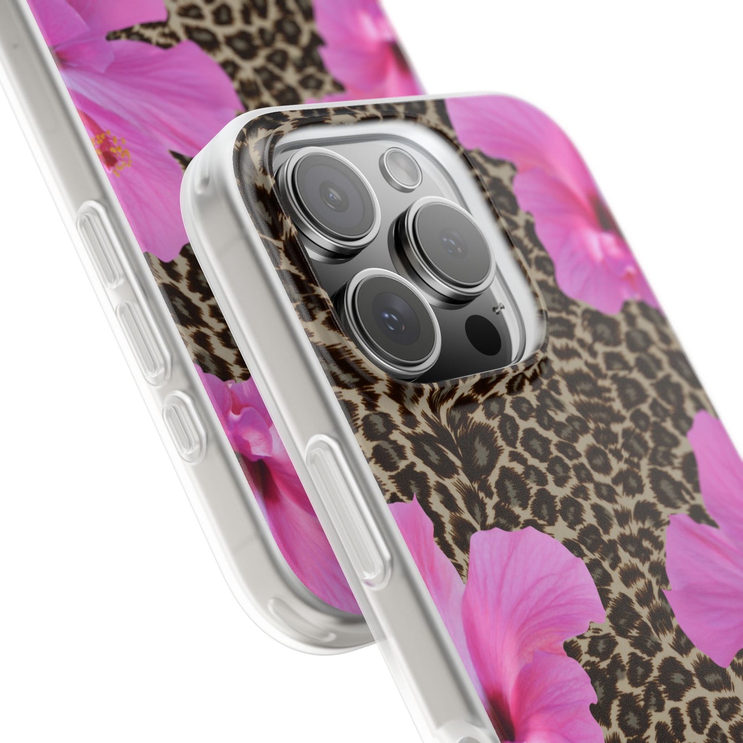 Hibiscus Leopard Print Flexi Phone Case