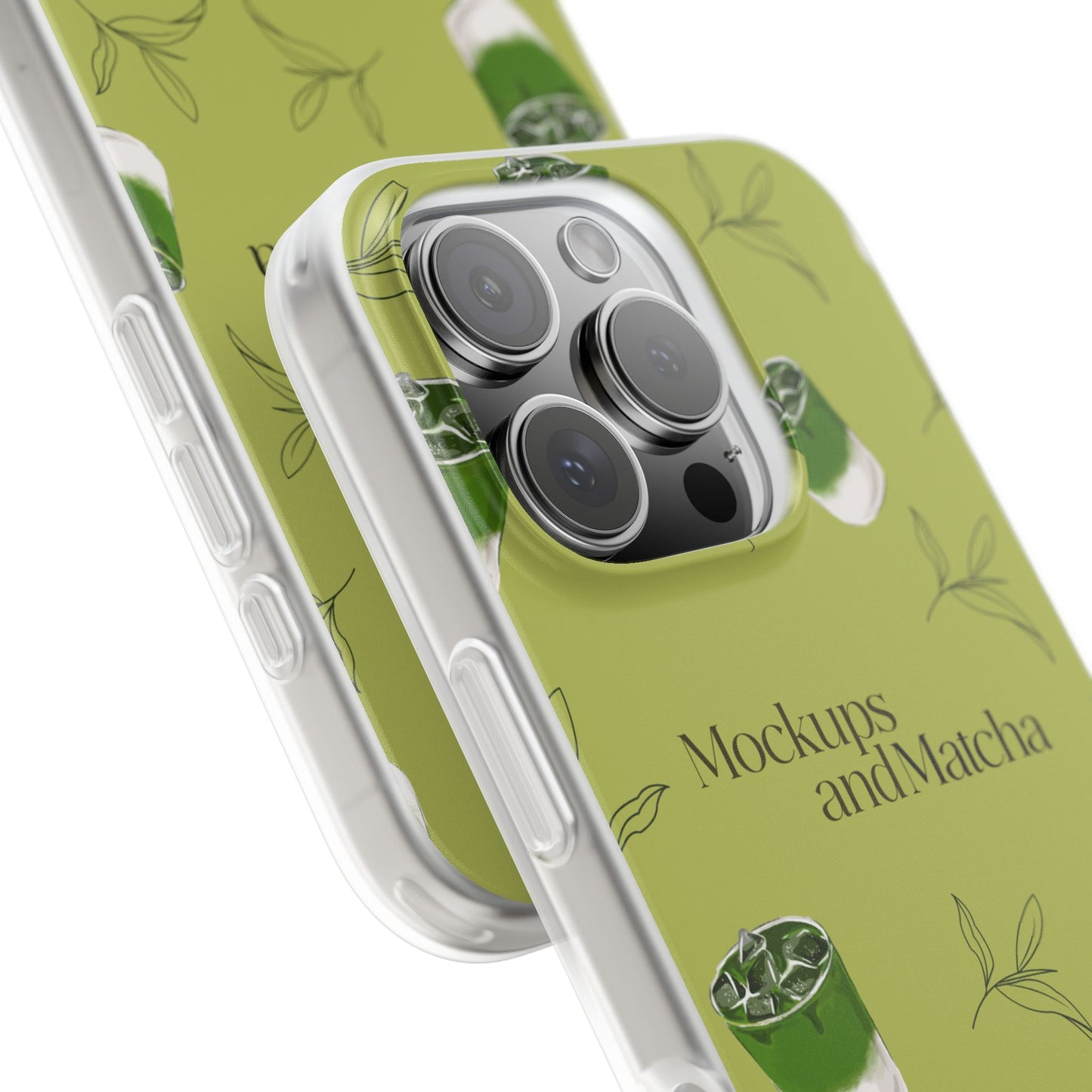 Mockups & Matcha Green Phone Case | Stylish Flexi Cases