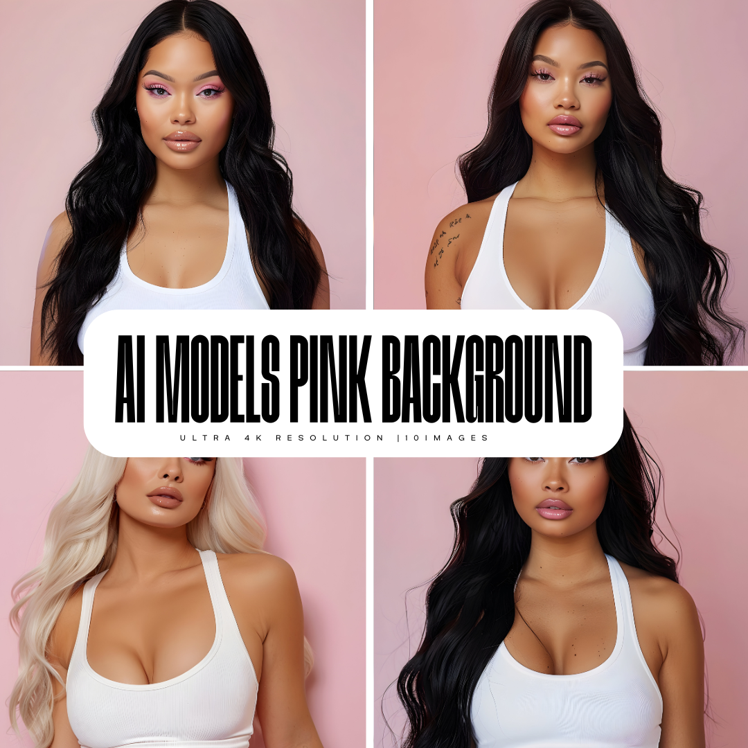AI models Pink Background