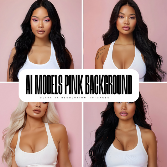 AI models Pink Background