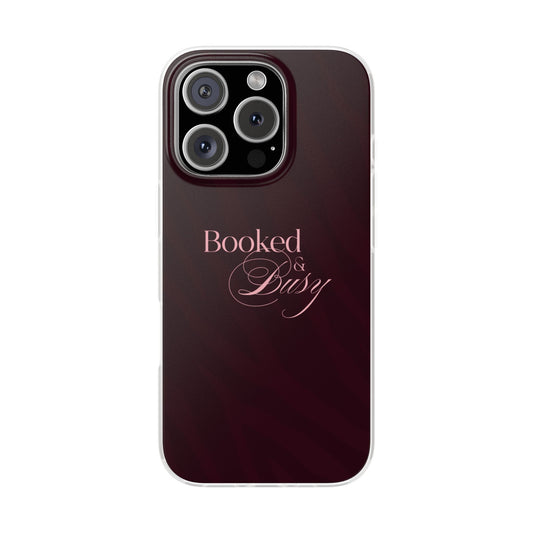 Maroon Booked & Busy - Flexi Case