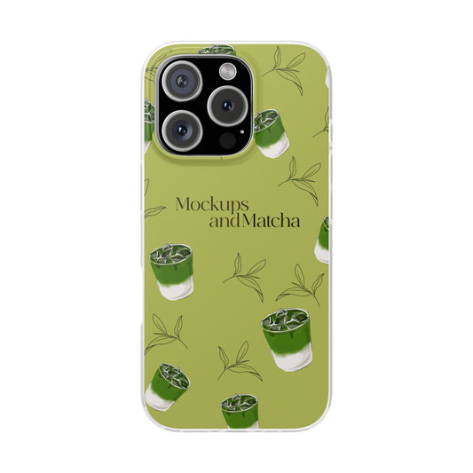 Mockups & Matcha Green Phone Case | Stylish Flexi Cases
