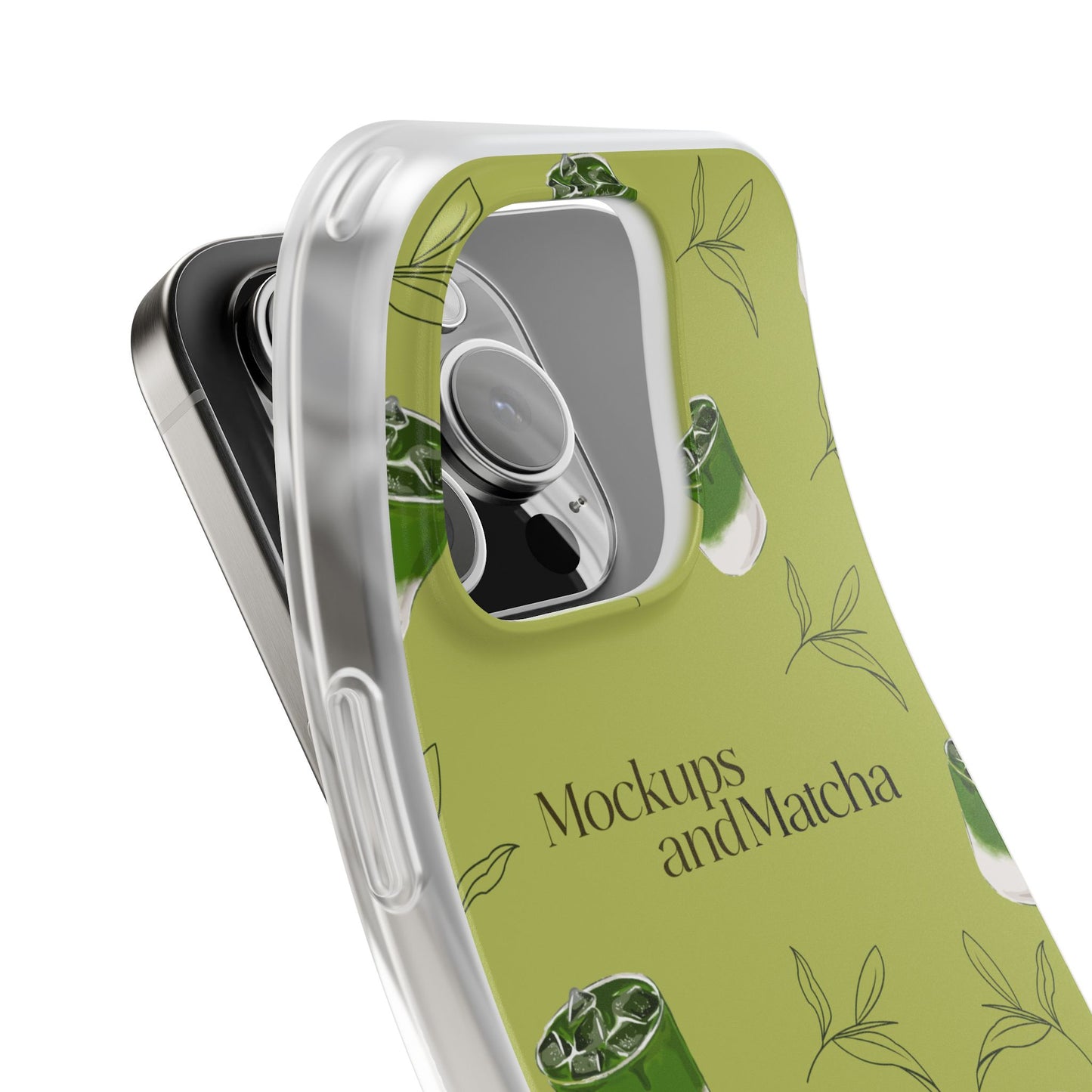 Mockups & Matcha Green Phone Case | Stylish Flexi Cases